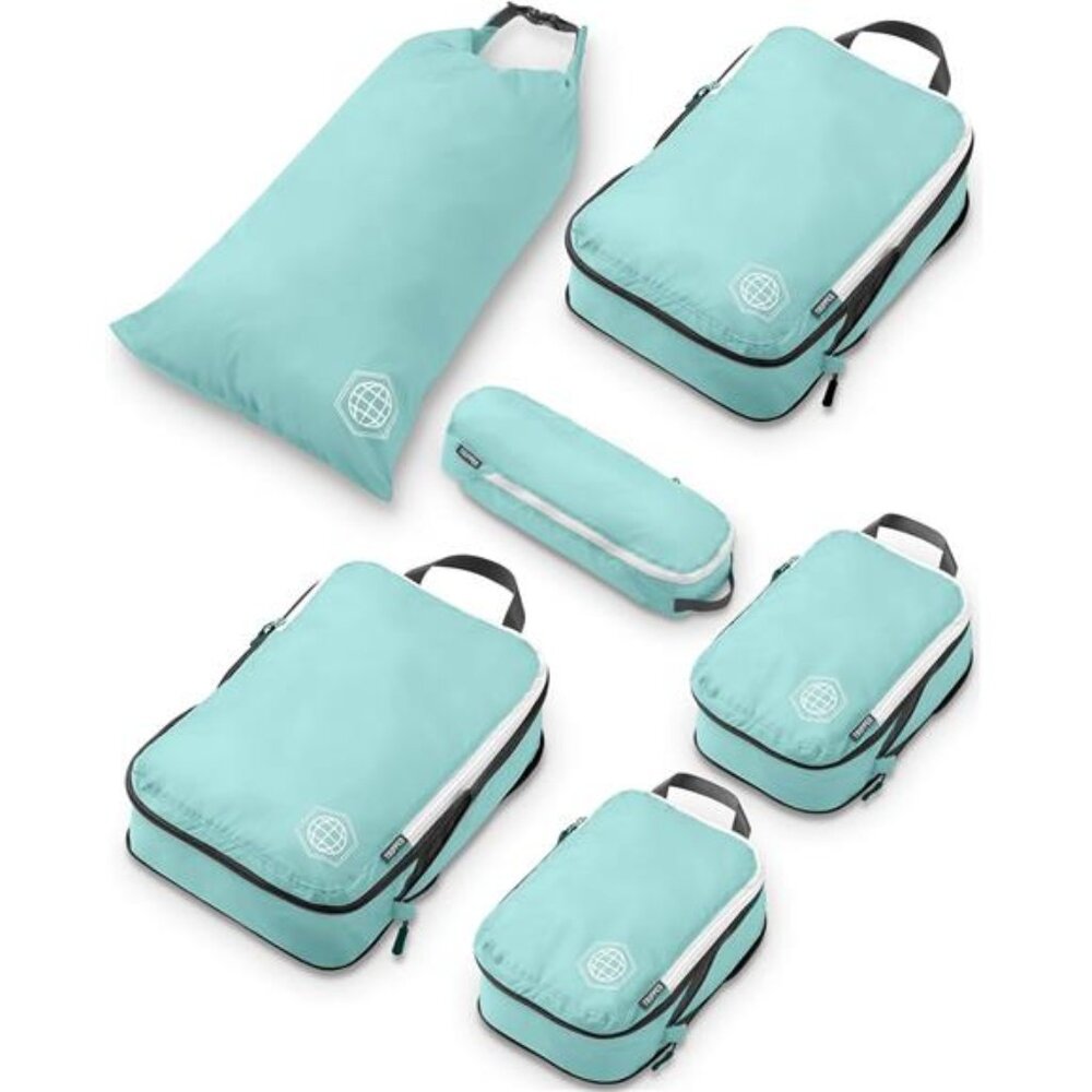 Compression Packing Cubes Set for Travel - Lightweight, Durable Clothes
